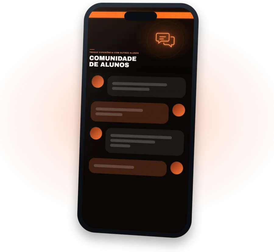 Comunidade de Alunos aberta num celular