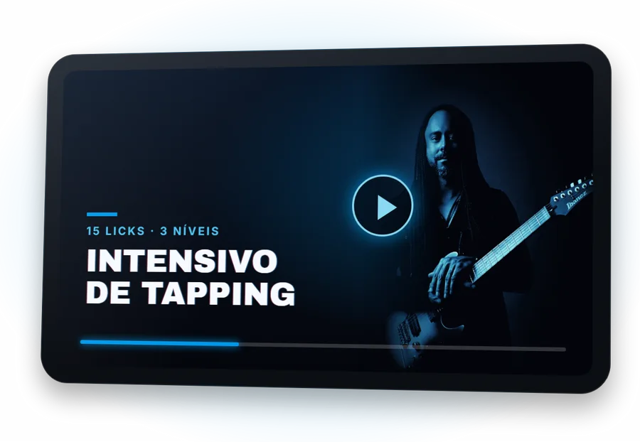 Aula do bônus Intensivo de Tapping com Marcelo Barbosa, aberta num tablet