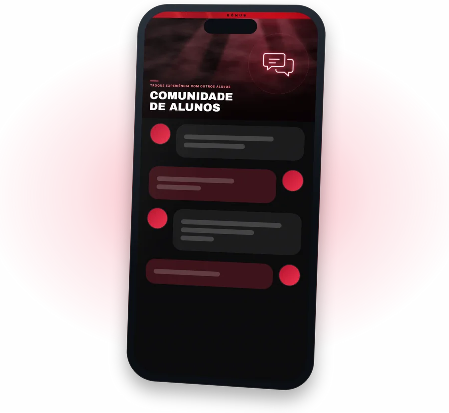 Comunidade de Alunos aberta num celular
