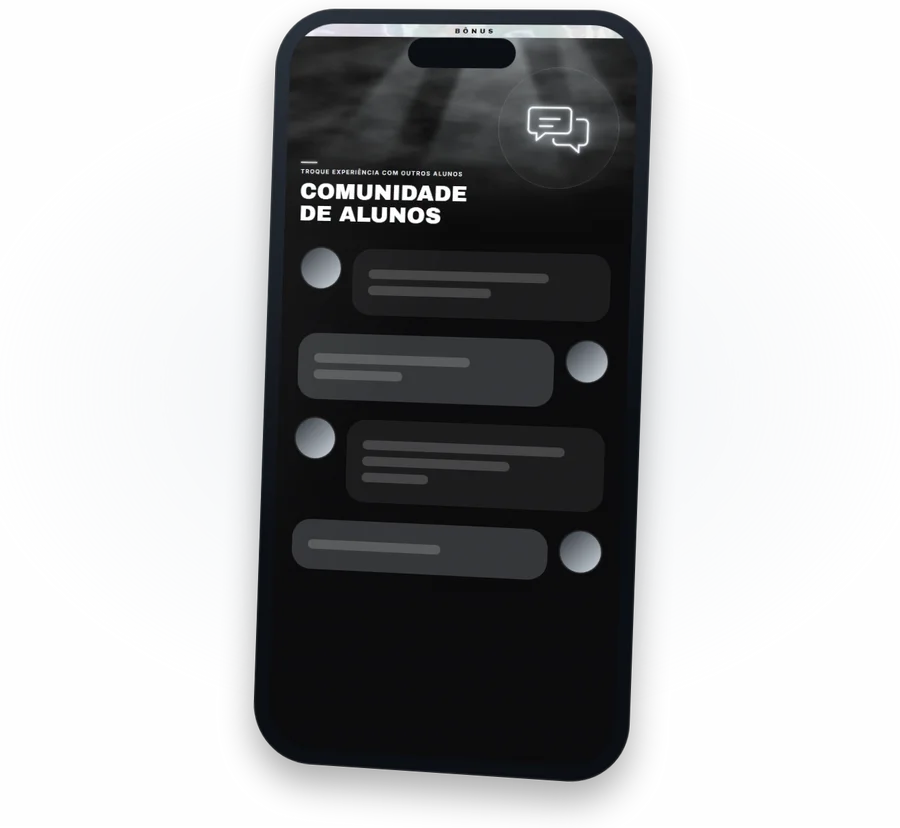 Comunidade de Alunos aberta num celular
