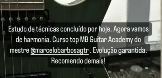Story real de aluno: depois de estudar técnica, agora vai estudar harmonia no curso